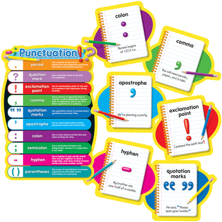 CARSON DELLOSA Punctuation Bulletin Board Set, Grade K-5 110121